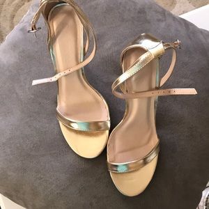 Gold Strappy Heels